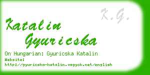 katalin gyuricska business card